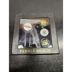 Pebble Beach Tiger Woods Invitational Divot Tool & 3 Course Ball Markers Set